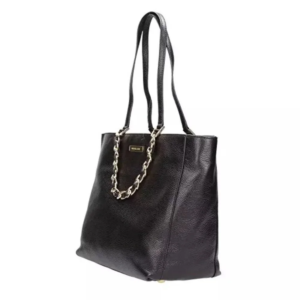 Euc Michael Kors Harper East West Black Large Tote Shoulder Bag Purse
